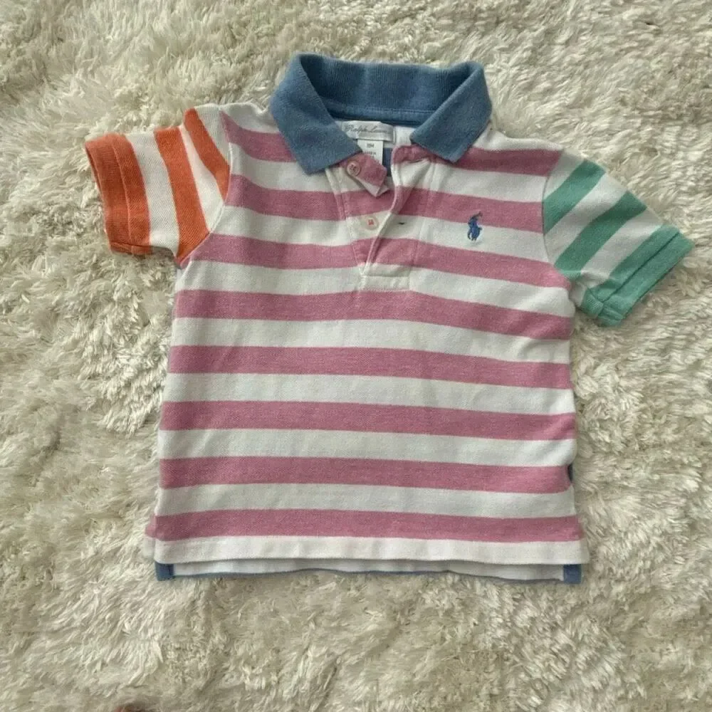 Ralph Lauren Kids Baby Stripe Multi-color Polo shirt 18M